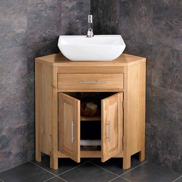 corner vanity cabinet with sink
