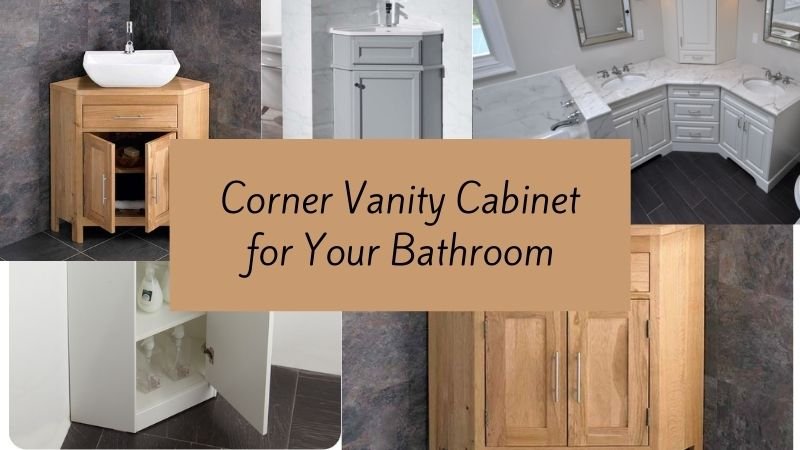 corner vanity cabinet
