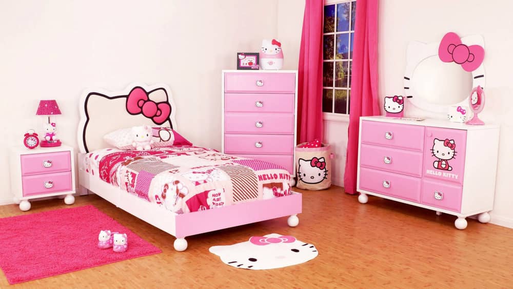 hello kitty pink bedroom ideas