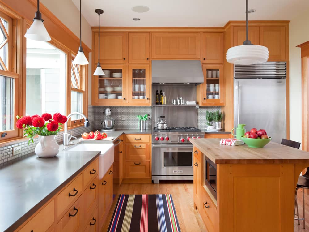 modern oak cabinets